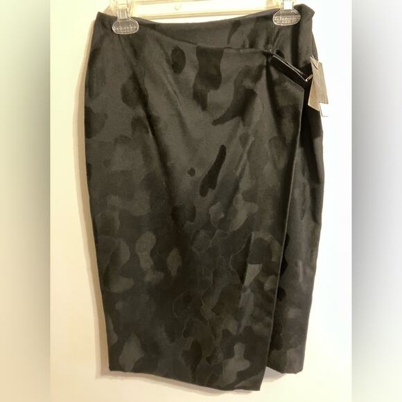Finity Studio Wrap Front Skirt Black New Womens size 6 secretary classic mobwife - Picture 2 of 10